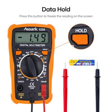 Digital Multimeter Voltage Tester, Assark 2000 Counts Multimeter Measure AC DC Voltage DC Current, Meter Tester Test Volt Ohm Amp Diode Continuity,Resistance,Backlit LCD Display,Data Hold Function