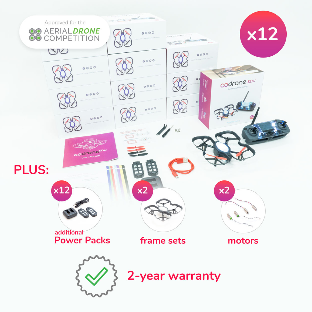 CoDrone EDU - Classroom - 12 Pack with PD & Lesson Plans