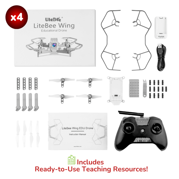 AeroCraft: Build & Fly - Drone Classroom Kit Small (4) - Equipment & Teaching Resources