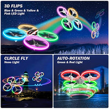 Q9C RC Drone with 720P HD FPV Camera for Kids Cool Toys Gift for Boys Girls Teenage with LED Light,Propeller Full Protect,Hobby Quadcopter with Altitude Hold,2 Batteries and Remote Control,Easy to Fly