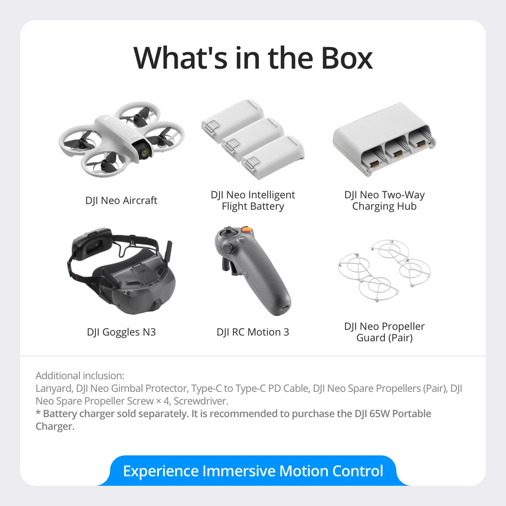 DJI Neo Three-Battery Combo, Mini Drone With 4K UHD Camera for Adults