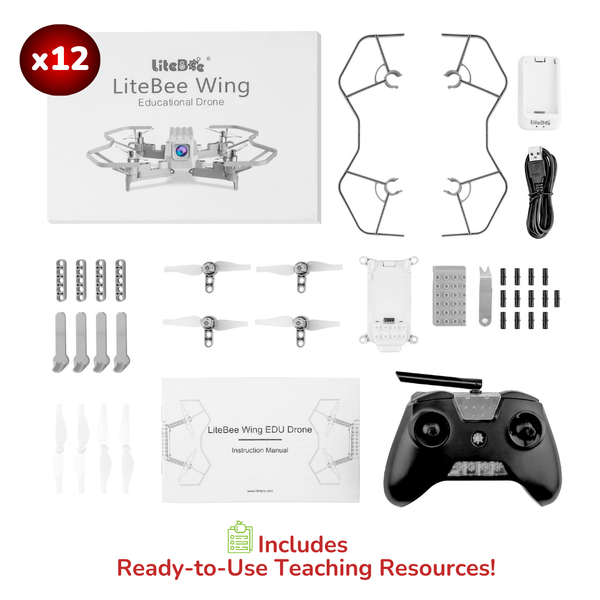 AeroCraft: Build & Fly - Drone Classroom Kit Large (12) - Equipment & Teaching Resources