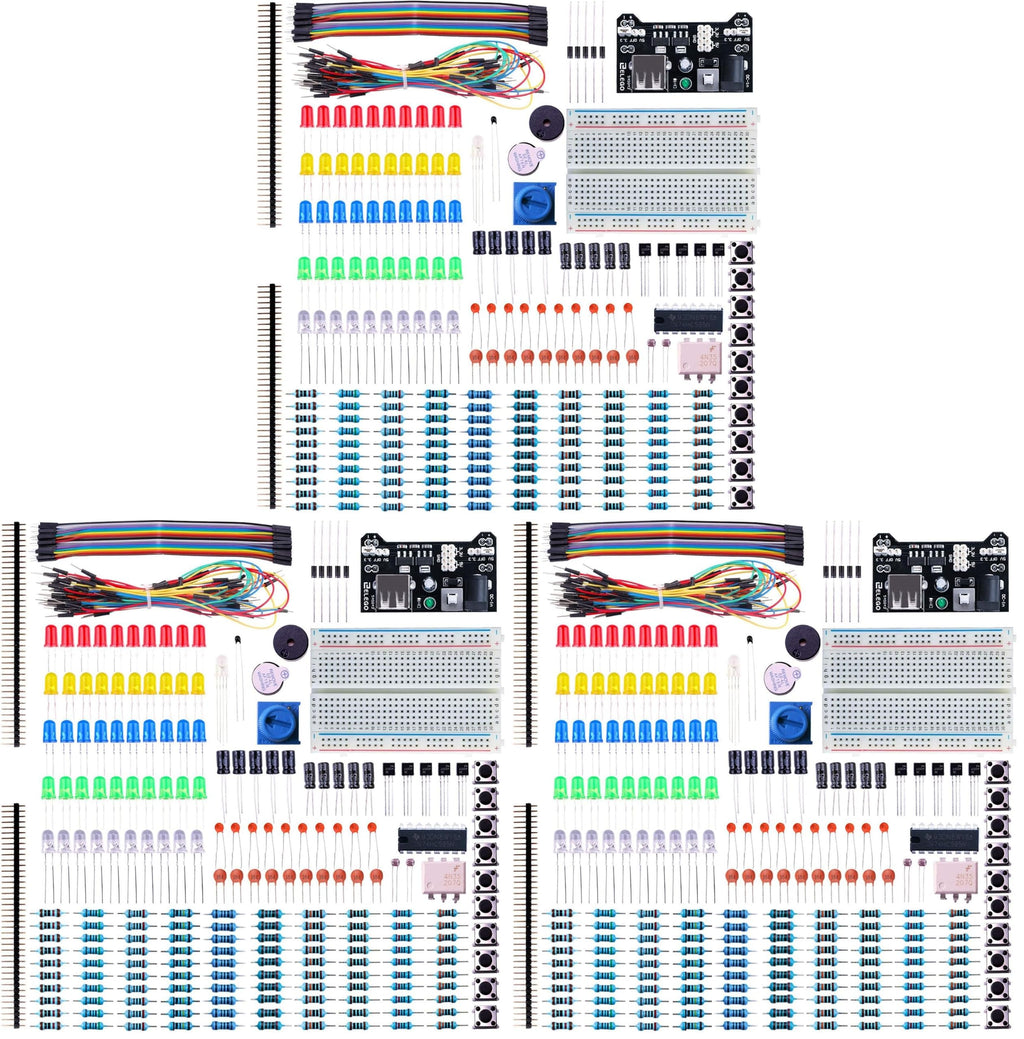 ELEGOO Electronic Fun Kit Bundle with Breadboard, 235 Items for Arduino